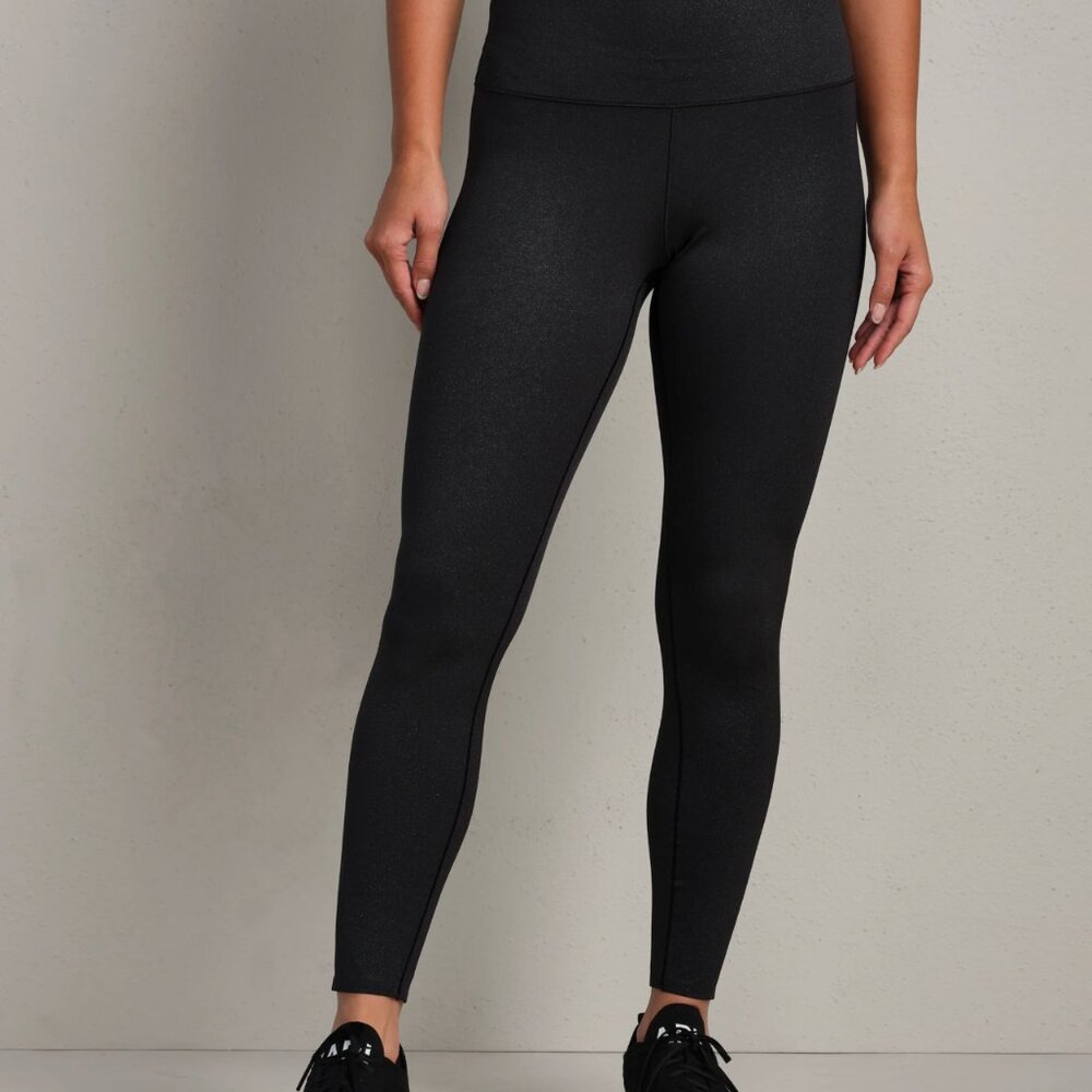 Rhone Shimmer 7/8 Leggings Pure Black XS 25” No Pockets | Worn Once